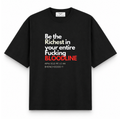 RAVYNN Oversized Black T-Shirt – "Be The Richest In Your Bloodline" Graphic