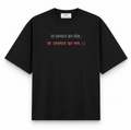 RAVYNN Oversized Black T-Shirt – Hindi Quote "Na Samman Ka Moh" Graphic
