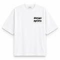 RAVYNN Oversized White T-Shirt – "Hakuna Matata" Chest Typography Graphic