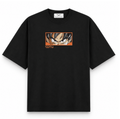 RAVYNN Oversized Black T-Shirt – Goku Anime Eyes Graphic