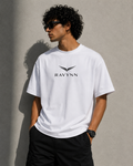 RAVYNN Signature Logo Oversized White T-Shirt