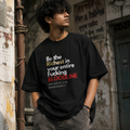 RAVYNN Oversized Black T-Shirt – "Be The Richest In Your Bloodline" Graphic